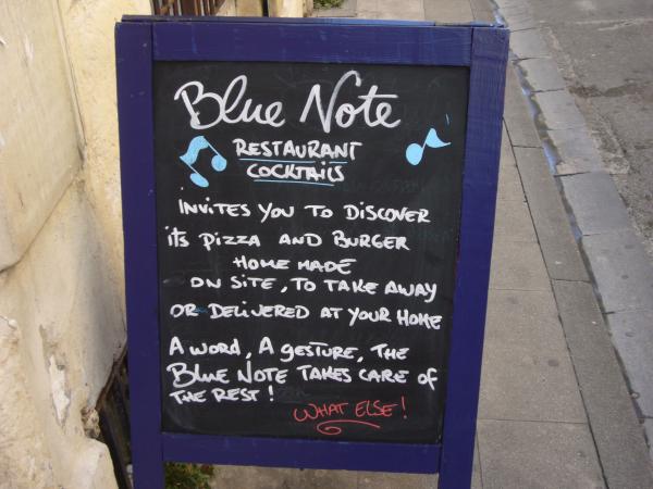 Cedule Restaurantu Blue Note